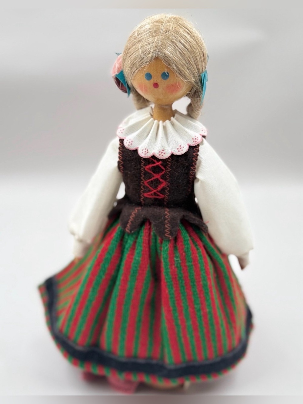 Vintage 1985 Cepelia Polish Folk Doll CHALUPNIK 10” Wooden Figure Original Tag
